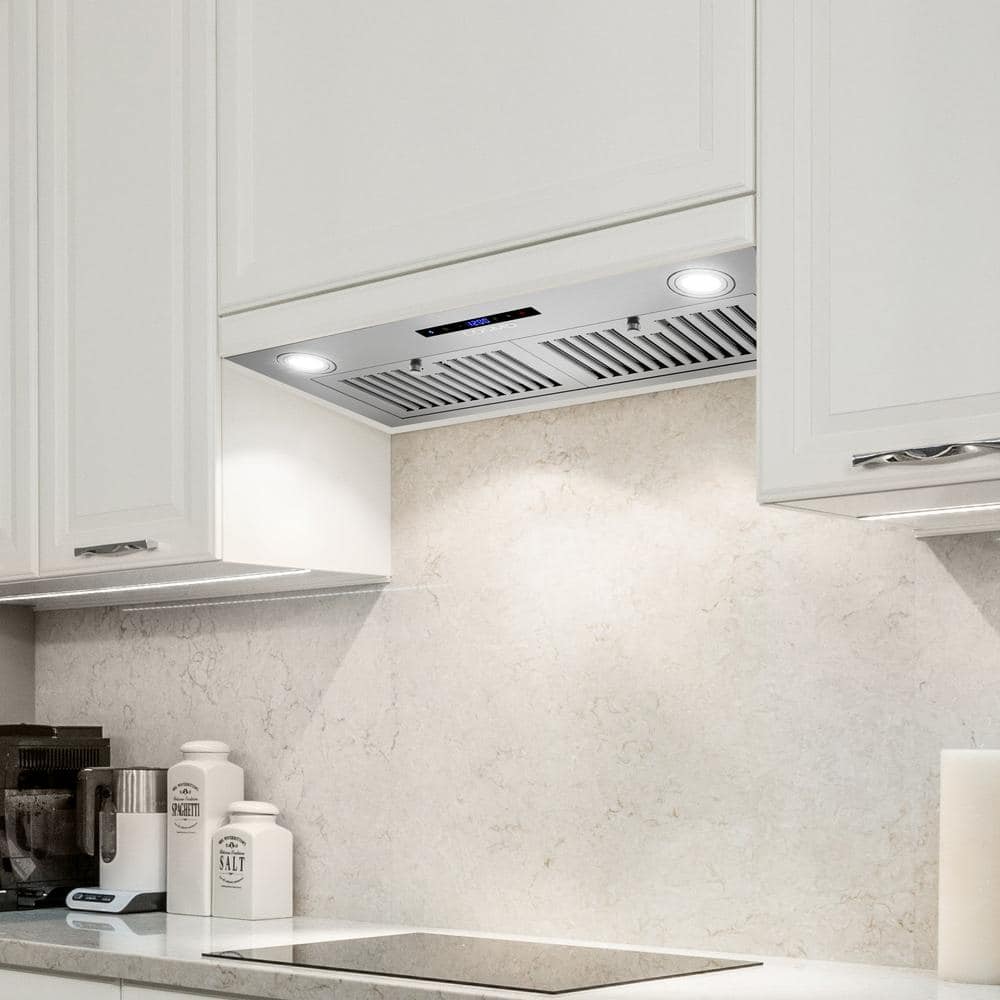 Cosmo 30-Inch Stainless Steel Insert Range Hood with LED Lights