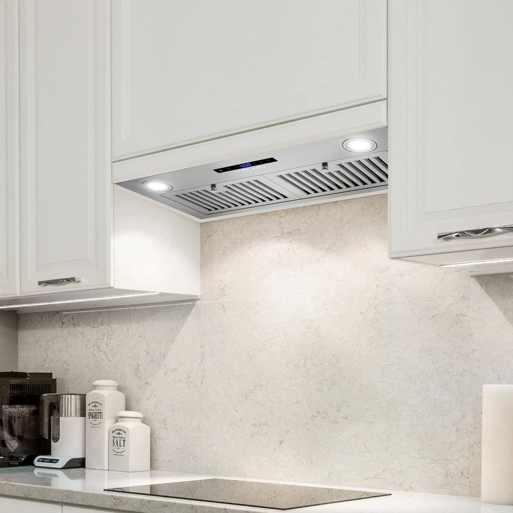 Cosmo 30-Inch Stainless Steel Insert Range Hood with LED Lights