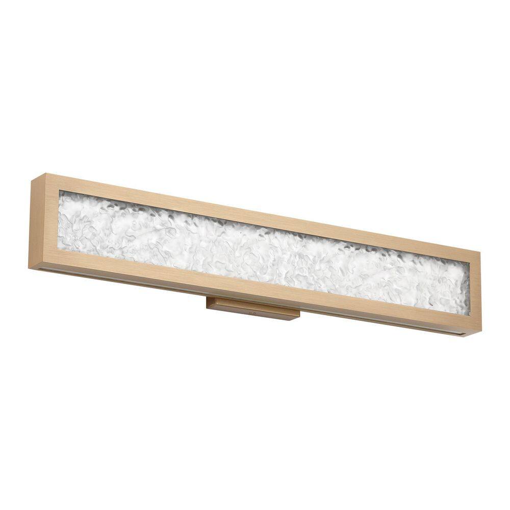 Courtney 24-inch Champagne Gold 5CCT LED Vanity Light with Clear Water Glass price history on PriceWatchPro