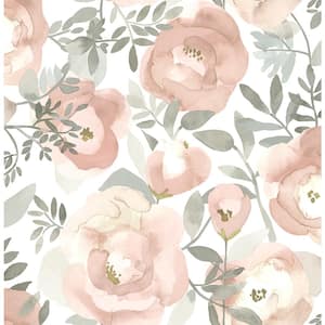 Orla Rose Floral Rose Paper Strippable Roll (Covers 56.4 sq. ft.)