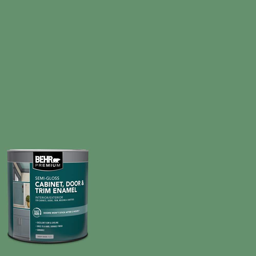 1 qt. #M410-6 Turtle Creek Semi-Gloss Enamel Interior/Exterior Cabinet, Door & Trim Paint price history on PriceWatchPro