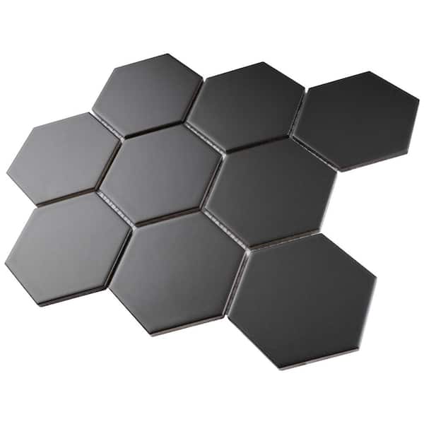 BT-PM14 4 x 4 Square Black Porcelain (Matt Finish) Floor & Wall Tile  Mosaic Tile (1 Box (11 Sheets))
