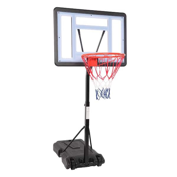Winado 5.2 ft. to 6.9 ft. Adjustable Height Removable Basketball Hoop with 2 Wheels
