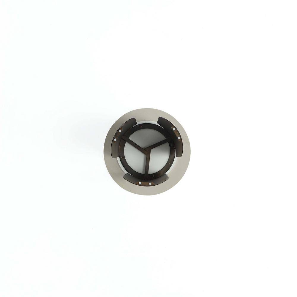 Monica Round Sintered Stone and Gold Metal End Table