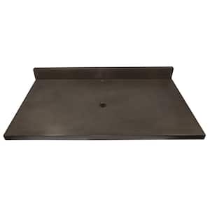37 in. x 22 in. Concrete Vanity Top with Backsplash in Charcoal