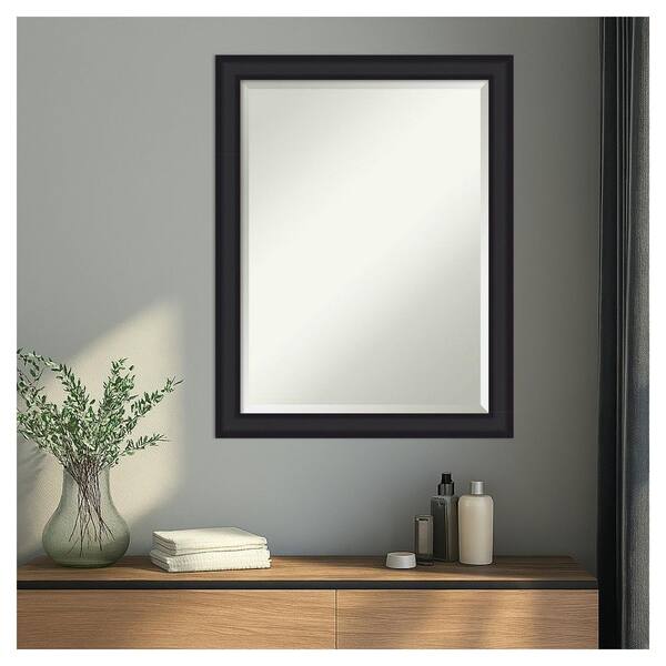 Amanti Art Oliver Black Narrow 21 in. x 27 in. Beveled Modern