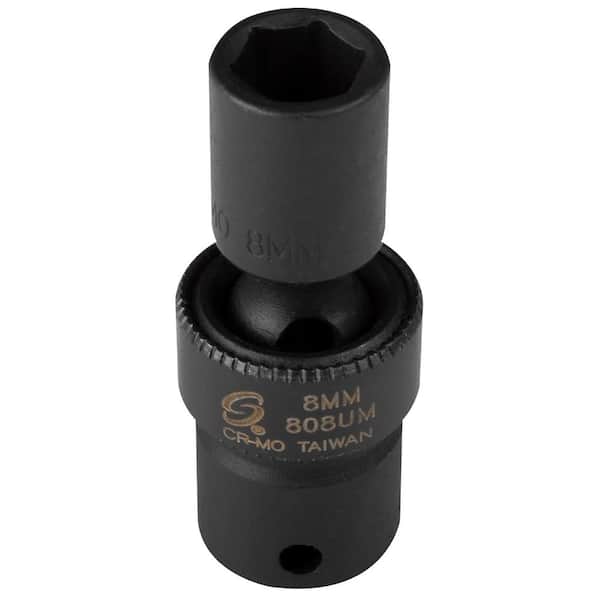SUNEX TOOLS SOC 8 mm 1/4 in. Drive Impact UNIV 6-Point