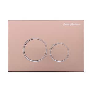 Wall mount Dual Flush Actuator Plate in Rose Gold