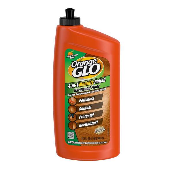 Orange Glo 32 Oz 4 In 1 Hardwood Floor Cleaner And Polish 10533 The Home Depot Orange Glo 32 Oz 4 In 1 Hardwood Floor