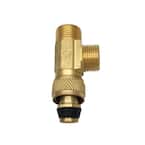 3/8 in. x 3/8 in. x 3/8 in. Compression Brass Stop Valve Tee Adapter
