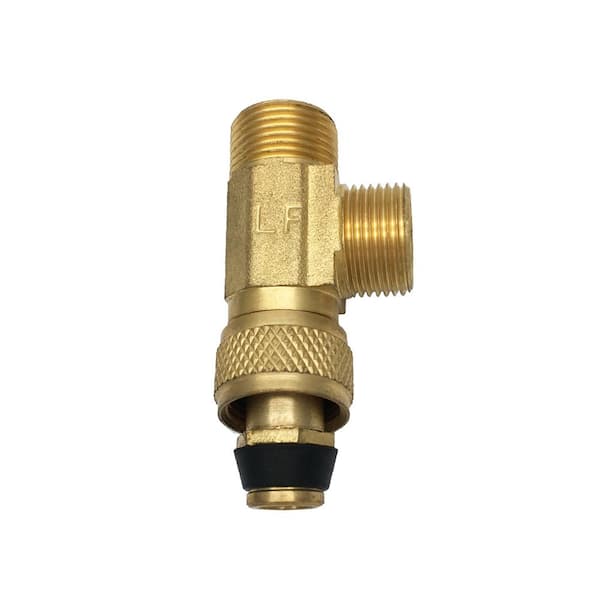 THEWORKS 3/8 in. x 3/8 in. x 3/8 in. Compression Brass Stop Valve Tee Adapter
