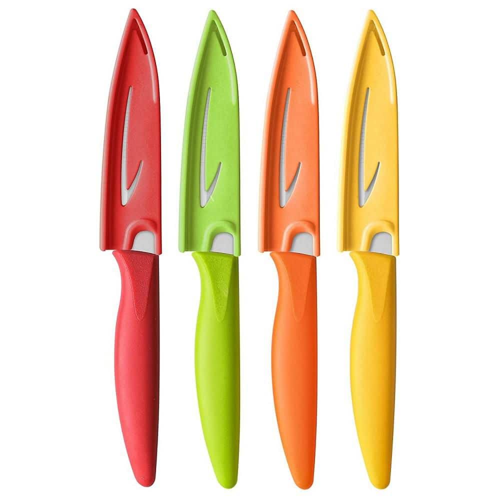 4 in. German Stainless Steel Full Tang Flat Edge Paring Knives with Plastic Handle (Set of 4) price history on PriceWatchPro