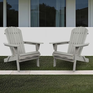 高級chair グレー４セット Costway Grey Folding Wood Adirondack Chair (Set of 4) HCST02233