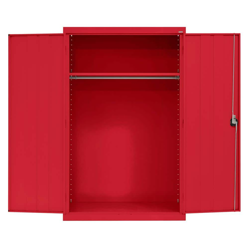 Elite Series ( 46 in. W x 72 in. H x 24 in. D ) Welded Steel Wardrobe Freestanding Cabinet in Red -  Sandusky, EAWR462472-01