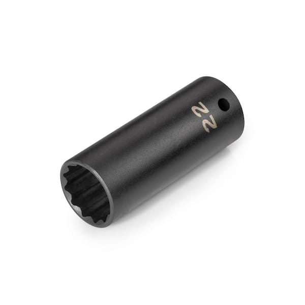 TEKTON 1/2 in. Drive x 22 mm Deep 12-Point Impact Socket