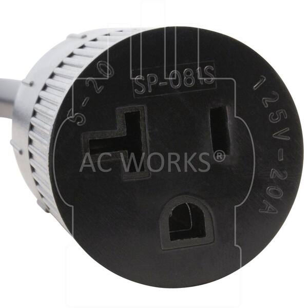 20A 125V AC Port Plug 12AWG Heavy-Duty RV Waterproof Shore Power Inlet