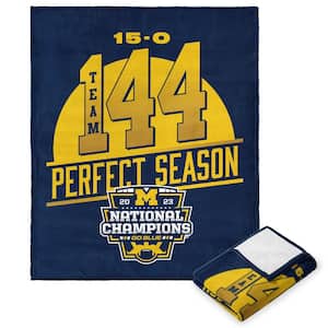 NCAA Michigan Team 144 Polyester Silk Touch Multi-Color Throw Blanket