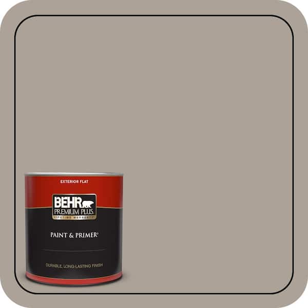 BEHR PREMIUM PLUS 1 qt. #ECC-18-1 Quail Ridge Flat Exterior Paint & Primer