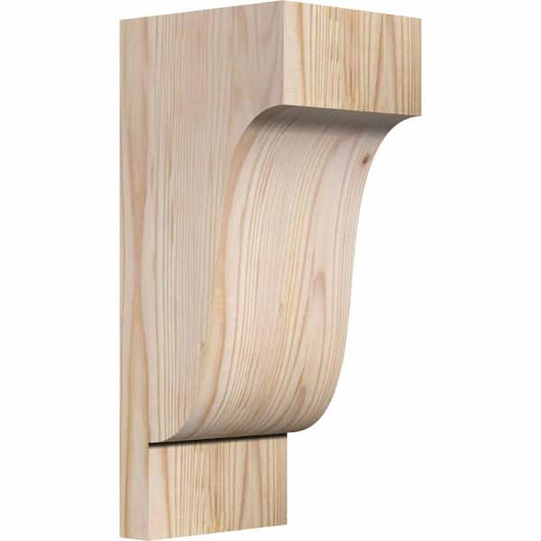 Ekena Millwork 5-1/2 in. x 6 in. x 14 in. Douglas Fir Newport Smooth Corbel