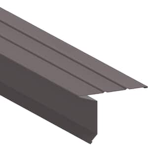 2-5/8 in. x 1-1/2 in. x 10 ft. Aluminum Eave Drip Flashing in Brown