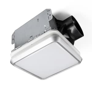 160 CFM Ceiling Mount Room Side Installation Bathroom Exhaust Fan with LED Lighting and Night Light