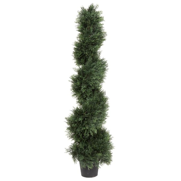 Vickerman 4 ft. Artificial Cedar Spiral on Pot (UV)
