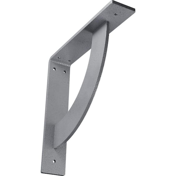 Ekena Millwork 2 in. x 10 in. x 10 in. Steel Hammered Light Blue Bulwark Bracket