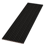 94 in. x 23.6 in x 0.8 in. Acoustic Vinyl Wall Cladding Siding Board in Black Color (Set of 1-Piece)