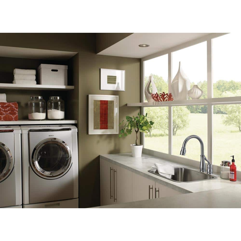 Arctic Stainless Steel Pull-Down Kitchen Faucet with Spray