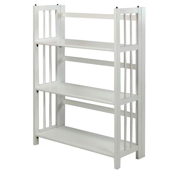 Casual Home White Folding/Stacking Open Bookcase