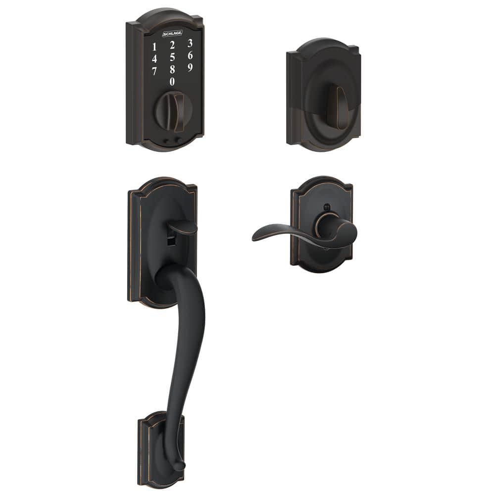 Camelot Aged Bronze Touch Electronic Keypad Deadbolt and Front Entry Door Handle with Accent Door Handle price history on PriceWatchPro