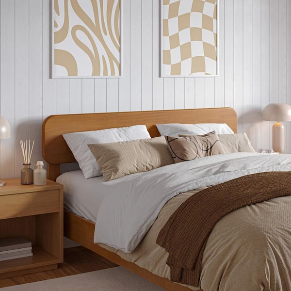 AFI Florence Light Toffee Natural Bronze Solid Wood Full Headboard