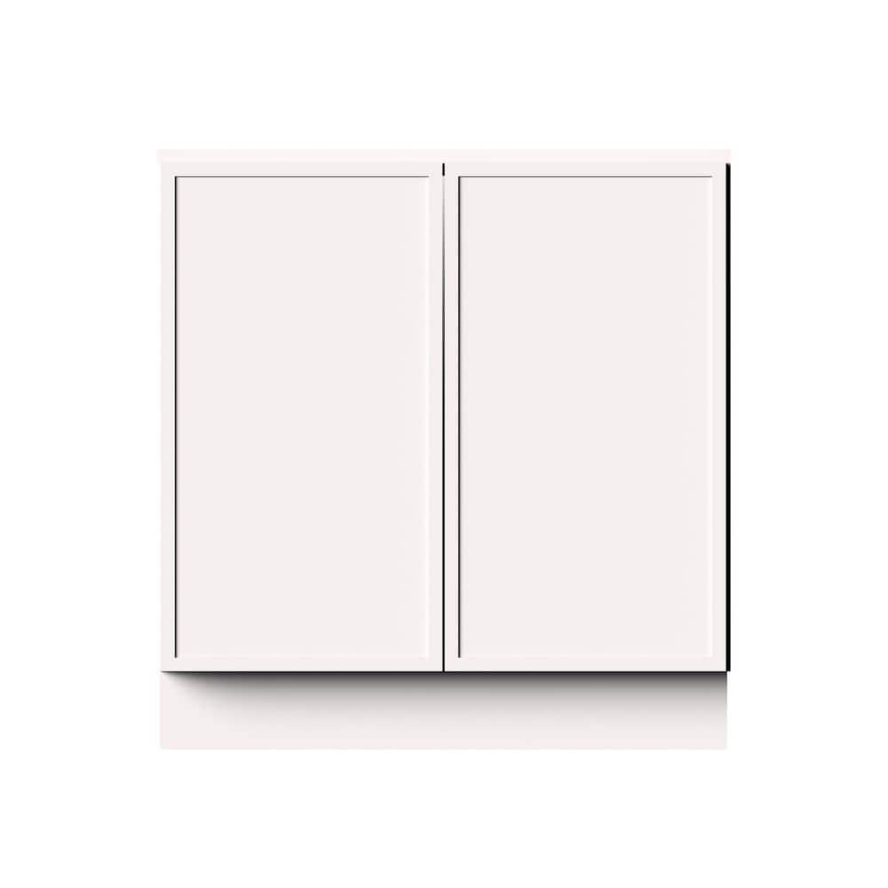 33 in. W x 24 in. D x 34.5 in. H RTA Solid Wood Full Height Door Base Kitchen Cabinet in Snow White Full Overlay Design price history on PriceWatchPro