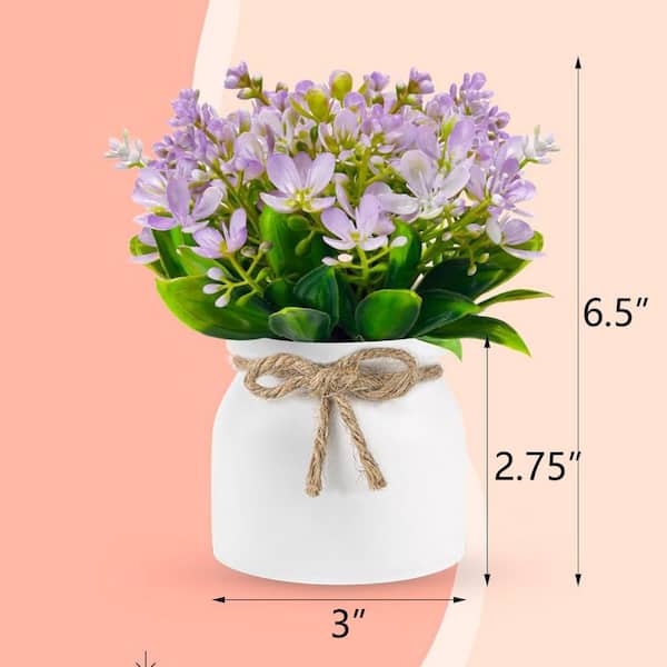 Small Artificial Faux Plants, 4-Pack L0BZRMN5VC - The Home Depot