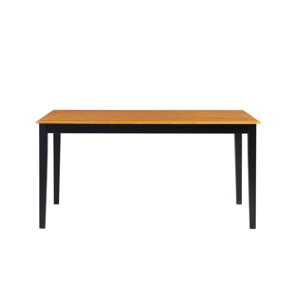Black and Oak Shaker 5-Piece Solid Wood Dining Set