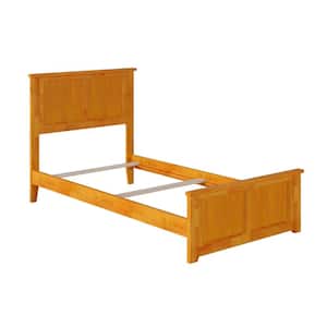 Madison Twin Traditional Bed with Matching Foot Board in Caramel