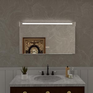 Spring 42 in. W x 24 in. H Rectangular Frameless LED Wall Bathroom Vanity Mirror