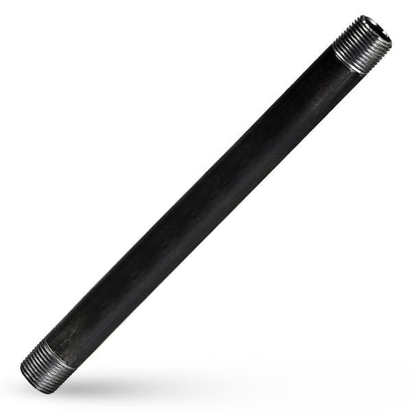 PLUMBFLEX 1/4 in. x 18 in. Black Steel Pipe