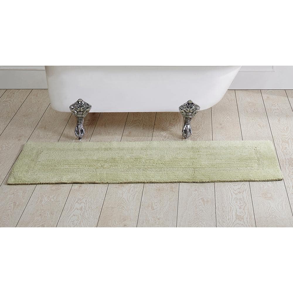 Better Trends Lux Collection Sage 20 in. x 60 in. 100% Cotton Reversible  Race Track Pattern Bath Rug SS-BALU2060SA - The Home Depot