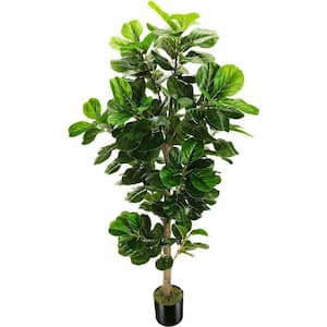 6 ft. Green Artificial Fiddle Leaf Fig Tree