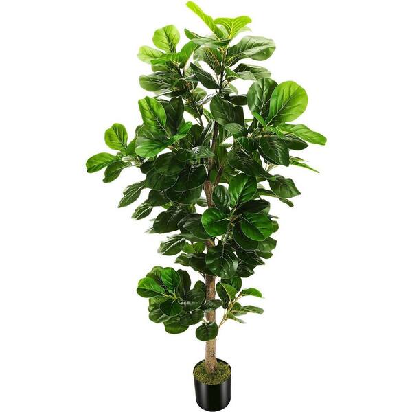 Cubilan 6 ft. Green Artificial Fiddle Leaf Fig Tree M1118QY The Home Depot