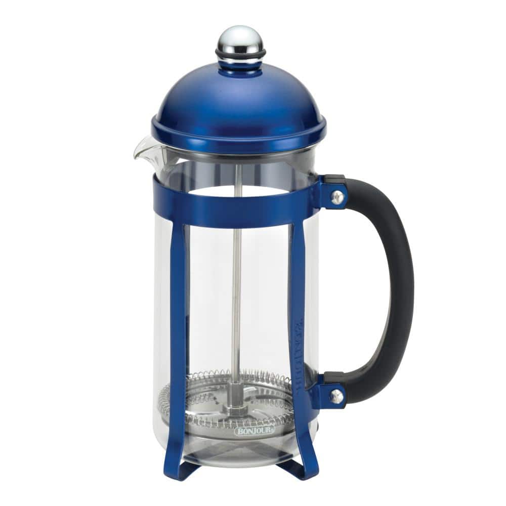 BonJour Maximus 8-Cup French Press in Blue 51282 - The Home Depot