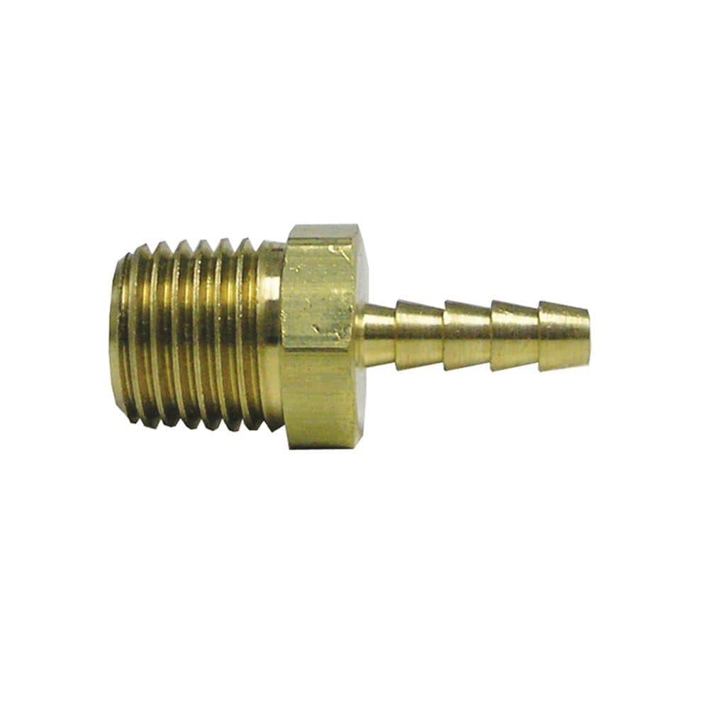 Everbilt 1/4 in. Barb x 3/8 in. MIP Brass Adapter Fitting 800019 - The Home  Depot
