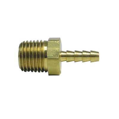 1/2 in. x 5/8 in. I.D. Brass Hose Barb Reducer Splicer Fittings (5-Pack)