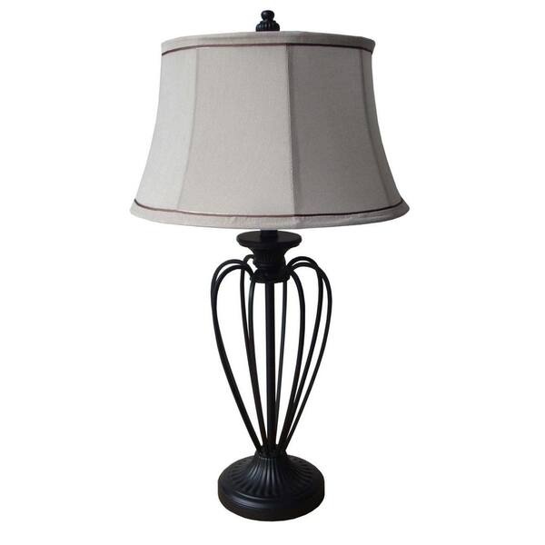 Fangio Lighting 30 in. Metal Table Lamp, Matte Black-DISCONTINUED