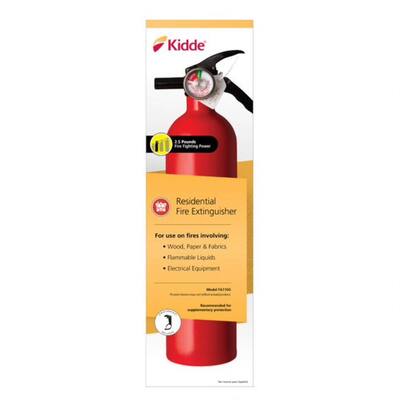 Basic Use Fire Extinguisher with Easy Mount Bracket & Strap, 1-A:10-B:C, Dry Chemical, One-Time Use