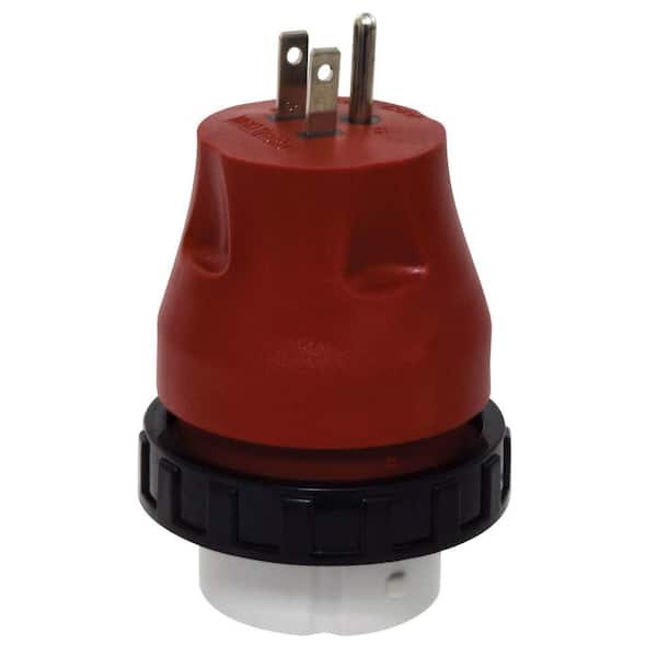 Valterra Mighty Cord Detachable Adapter Plug - 15AM to 50AF, Red (Carded)