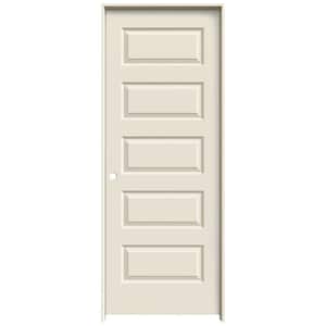 24 in. x 80 in. Rockport Primed Right-Hand Smooth Molded Composite Single Prehung Interior Door