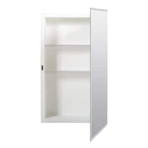 16 in. W x 26 in. H Rectangular Recessed or Surface Mount Frameless Beveled Mirror Medicine Cabinet