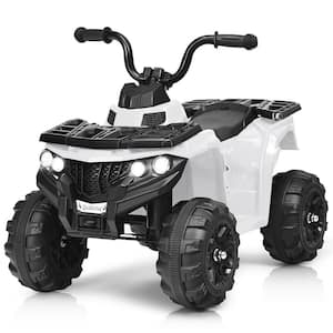 6-Volt Battery Powered Kids Ride On ATV 4-Wheeler Quad with MP3 and LED Headlight White